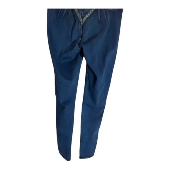 Diva Star Mid Rise Skinny Jeans Women's Juniors Size 5 Blue Med Wash Embroidery - Picture 6 of 7